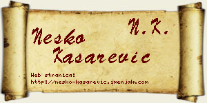 Neško Kašarević vizit kartica